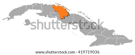 Map - Cuba, Villa Clara