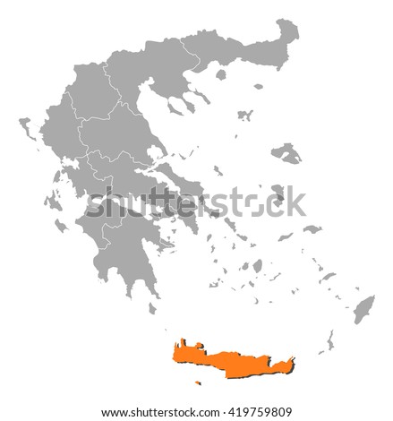 Map - Greece, Crete