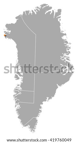 Map - Greenland, Thule Air Base