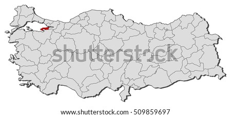 Map – Turkey, Yalova