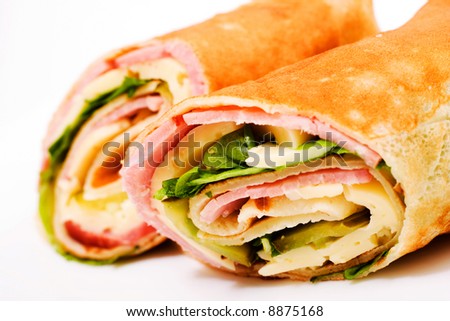 Wrap sandwich. Junk food image series