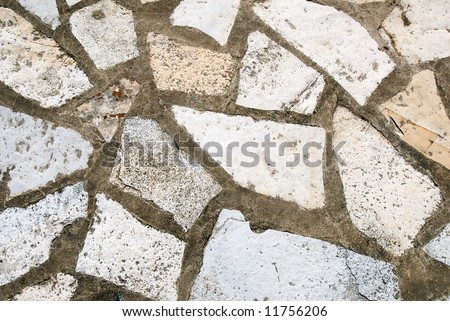 Close-up of wall texture, stone is used as build material