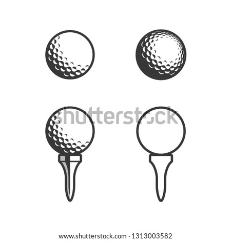 Golf Tee and ball Icon