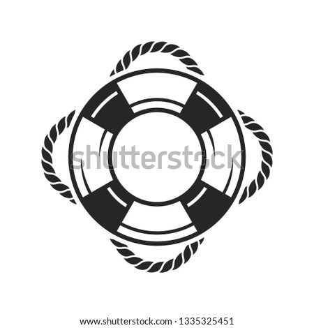 Life ring icon vector on white background. Life preserver icon. Life ring clip art pictogram. Life saving sign