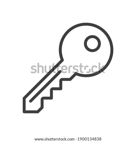 Key icon in trendy outline style design. Vector graphic illustration. Suitable for website design, logo, app, and ui. Editable vector stroke. EPS 10