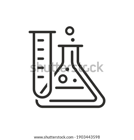 Chemistry flask icon. Science technology. flat design for chemistry, laboratory, science, biotechnology concepts
