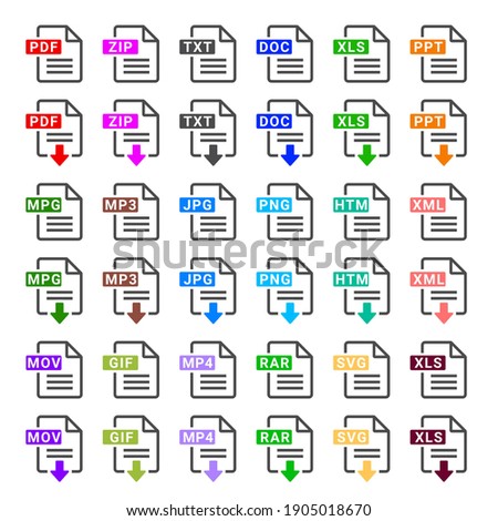 File Types full vector icons