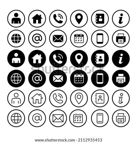 Full Vector Contact Icon set 