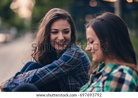 Similar – Image, Stock Photo Laugh ! laugh again Joy