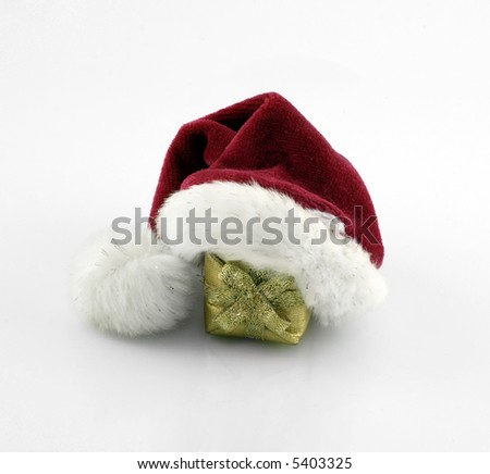 Santa Claus Golden Bag With Santa'A Hat Stock Photo 5403325 : Shutterstock