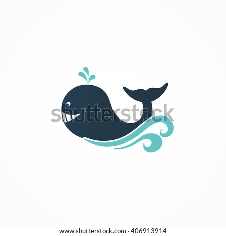 Whale vector icon sign logo symbol