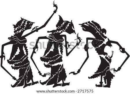 Indonesian Theater Of Shadows Stock Vector Illustration 2717575 ...