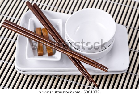 Asian dinnerware set.