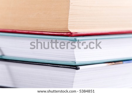 Books on the white background.