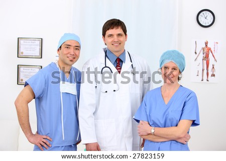 Medical personnel group portrait