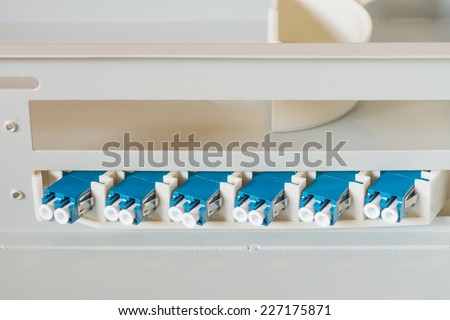 The optical fiber connectors are arranged in a optical fiber distribution frame