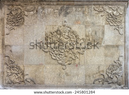 The ancient floral art of Oriental Chinese design for interior and exterior