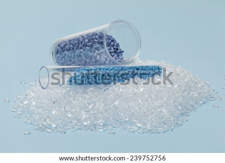 plastic granules close up for molding