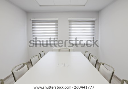 empty conference room with windows