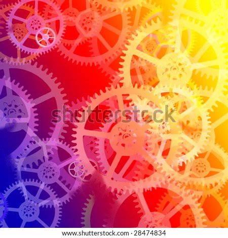 industrial gears set/  color  toning concept