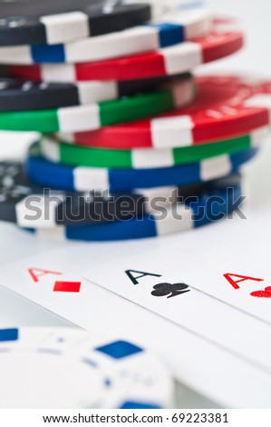 stack of poker color chips