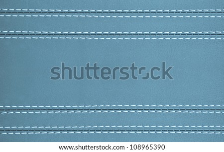 blue horizontal stitched leather background , art wallpaper