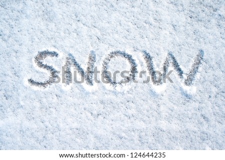 letters snow/snow/winter