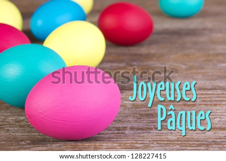 Easter card with painted easter eggs/easter/eggs