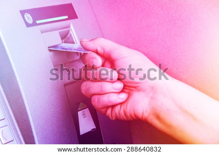 ATM Cash Machine Card Using