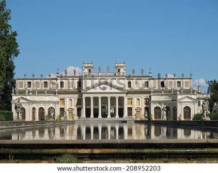 view of the former stables of the Villa Pisani,  famous Venetian villa on the Brenta river to Venice