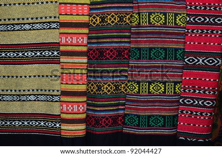 handmade woven fabric in thai