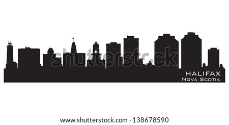 Halifax, Canada skyline. Detailed silhouette. Vector illustration