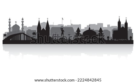 Paramaribo Suriname city skyline vector silhouette illustration