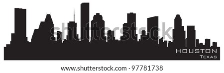 Houston Skyline Silhouettes Vector | Download Free Vector Art | Free ...