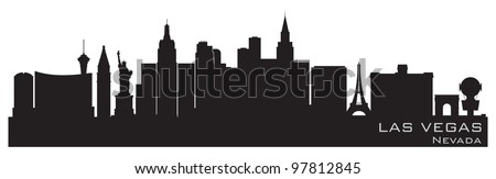 Las Vegas, Nevada Skyline. Detailed Vector Silhouette - 97812845 ...