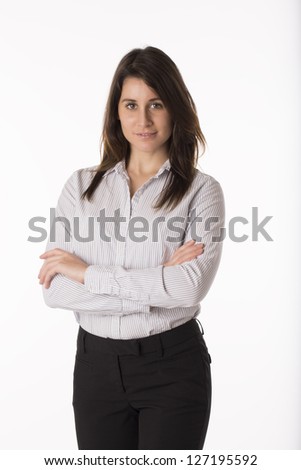 Pretty Business Woman Folding Arms
