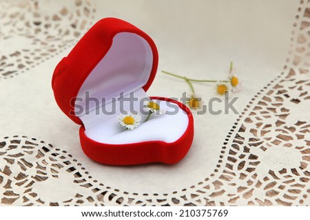 Proposal, Flowers in the ring box - real love concept