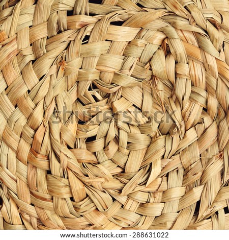 Straw background, Detail of straw hat, top view