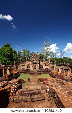 Prasat Muang tam created when thousands of years ago. Located in Buri Ram  province. The land of ancient Khmer civilization. Northeast of Thailand