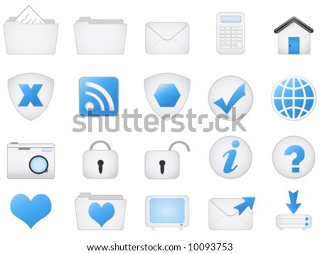 Blue Satin web icons.  Other colours in my portfolio