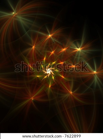Abstract render of fireworks