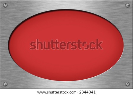 Metal plate series: oval. With room for text.