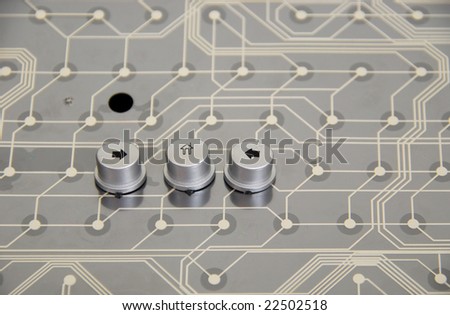 All roads point to home buttons on circuit board consisting of wires and connections