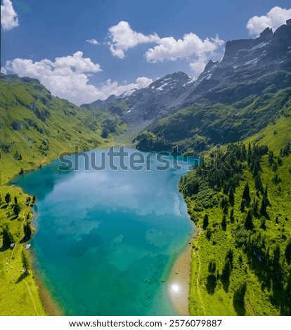 Image, Stock Photo Lake Seealpsee in the afternoon