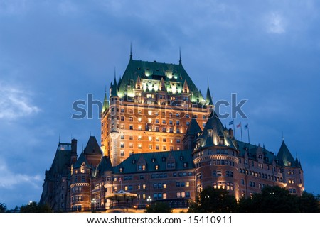 Chateau Frontenac, best known landmark of Quebec, Canada