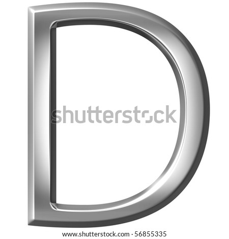 3d Silver Letter D Stock Photo 56855335 : Shutterstock