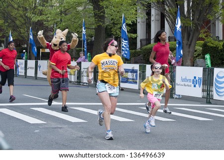 RICHMOND, VA - APRIL 13: The Virginia 529 Kids Run, April 13, 2013 - Richmond, Virginia. 1,585 children participate in the Virginia 529 Kids Run. A one-mile event for kids ages 5-12.