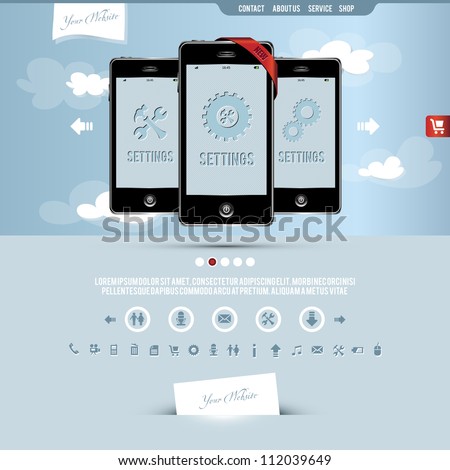 website template for smart phone and mobile phone company