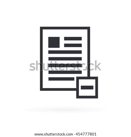 Delete Document File Icon