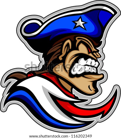 Colonial American Patriot With Hat Graphic Vector Image - 116202349 ...